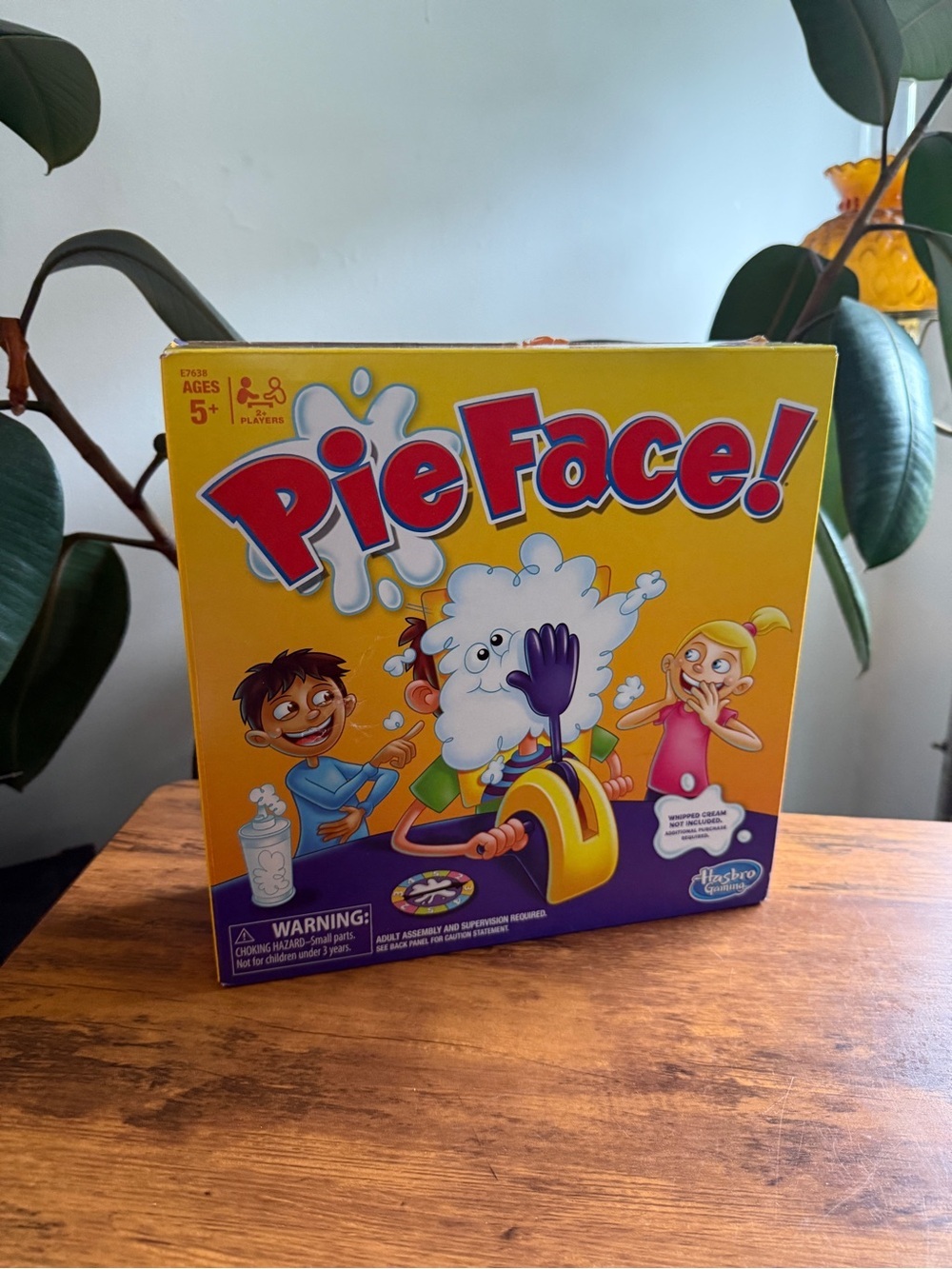 Hasbro Pie Face! Game - Yellow and Purple Box
